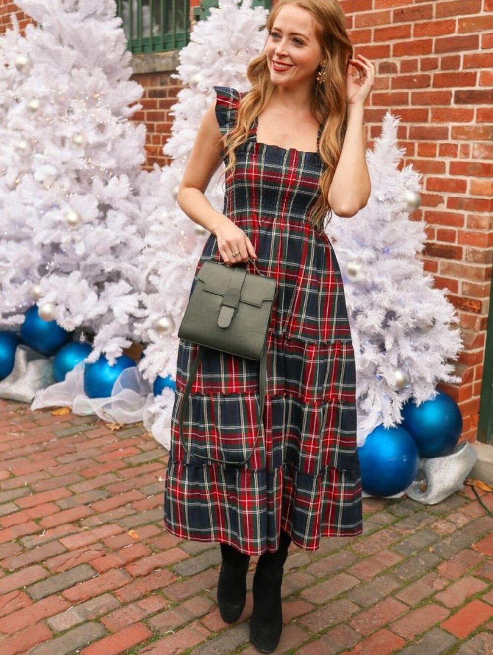 Vineyard Vines Red and Blue Plaid Dress